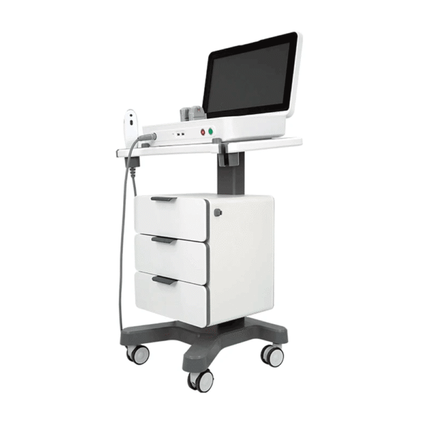 Salon-Use-Ultherapy-HIFU-Equipment-on-Rolling-Cart-for-Convenient-Movement-and-Aesthetic-Applications Ultra Lift HIFU Pro – Medical-Grade Skin Lifting & Contouring System
